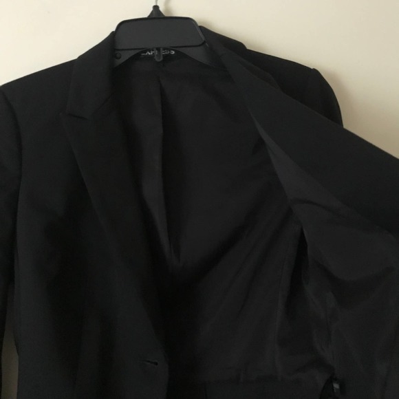 Express Two Button Suit Blazer Black Jacket Size 2 - Picture 9 of 13